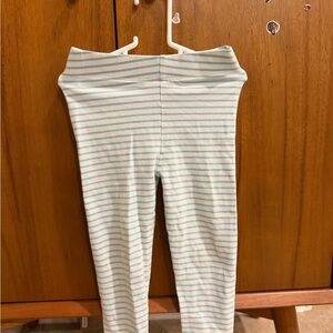 Mini Boden Blue and White Striped Leggings